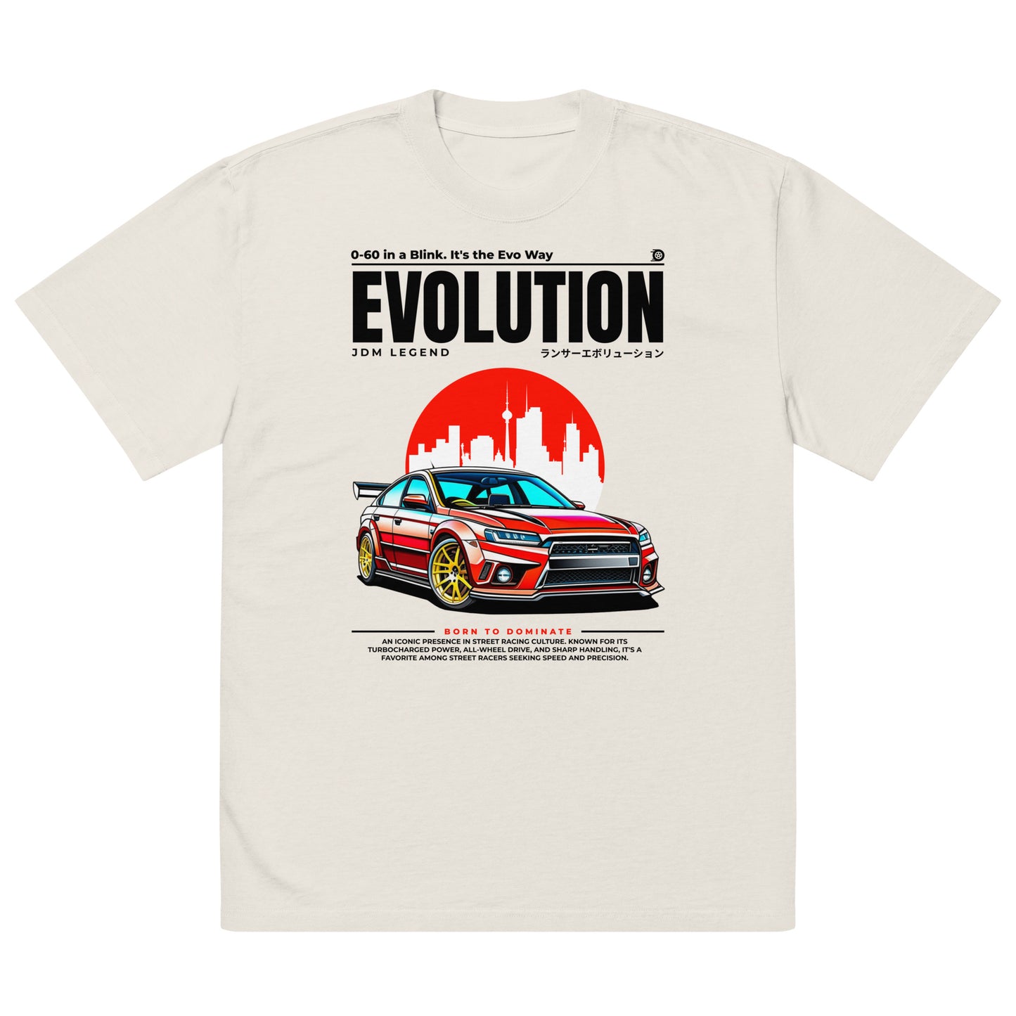 Oversized Evolution Car Shirt