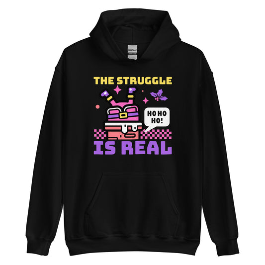 Typographic The Struggle Is Real Hoodie