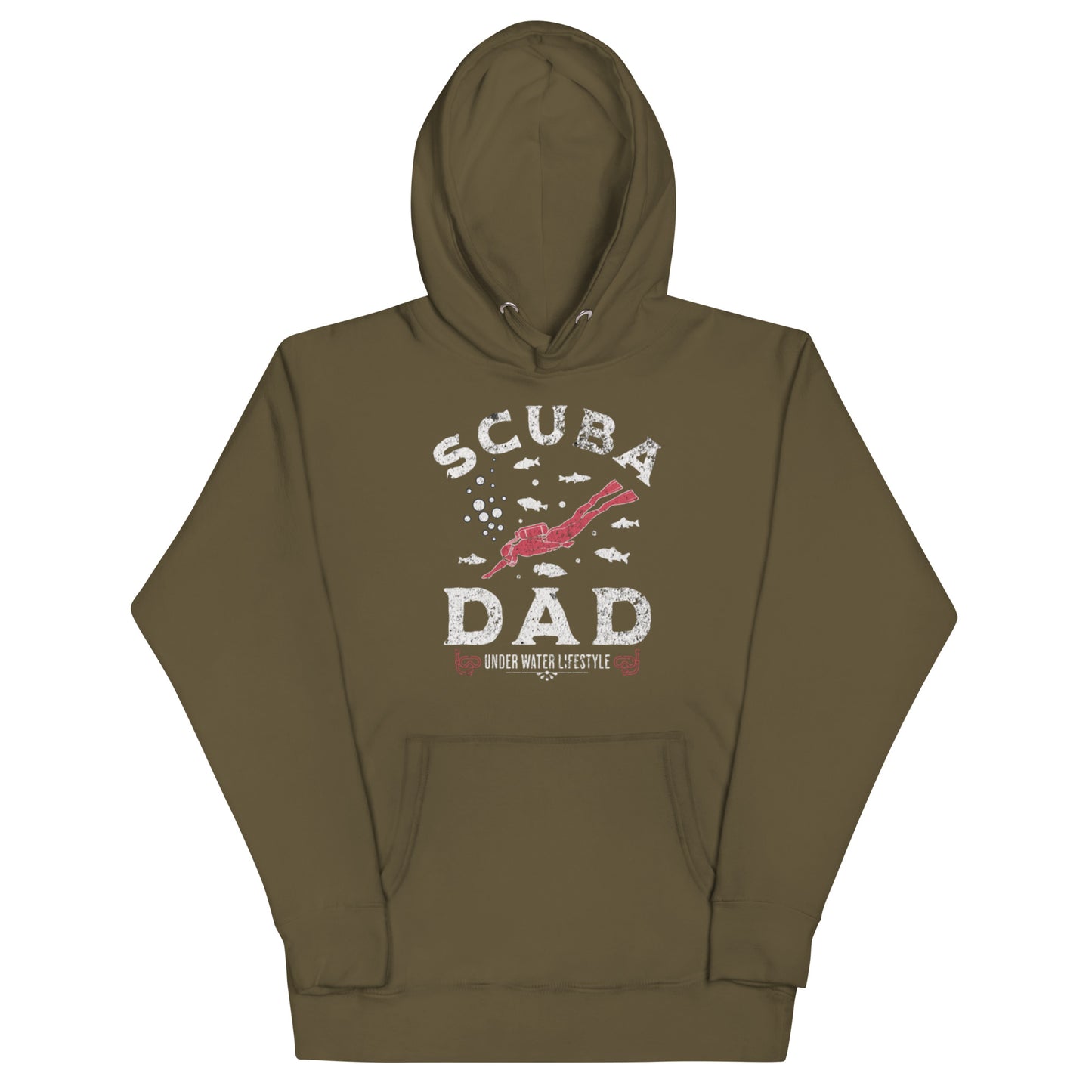 Scuba Dad Fishing Hoodie